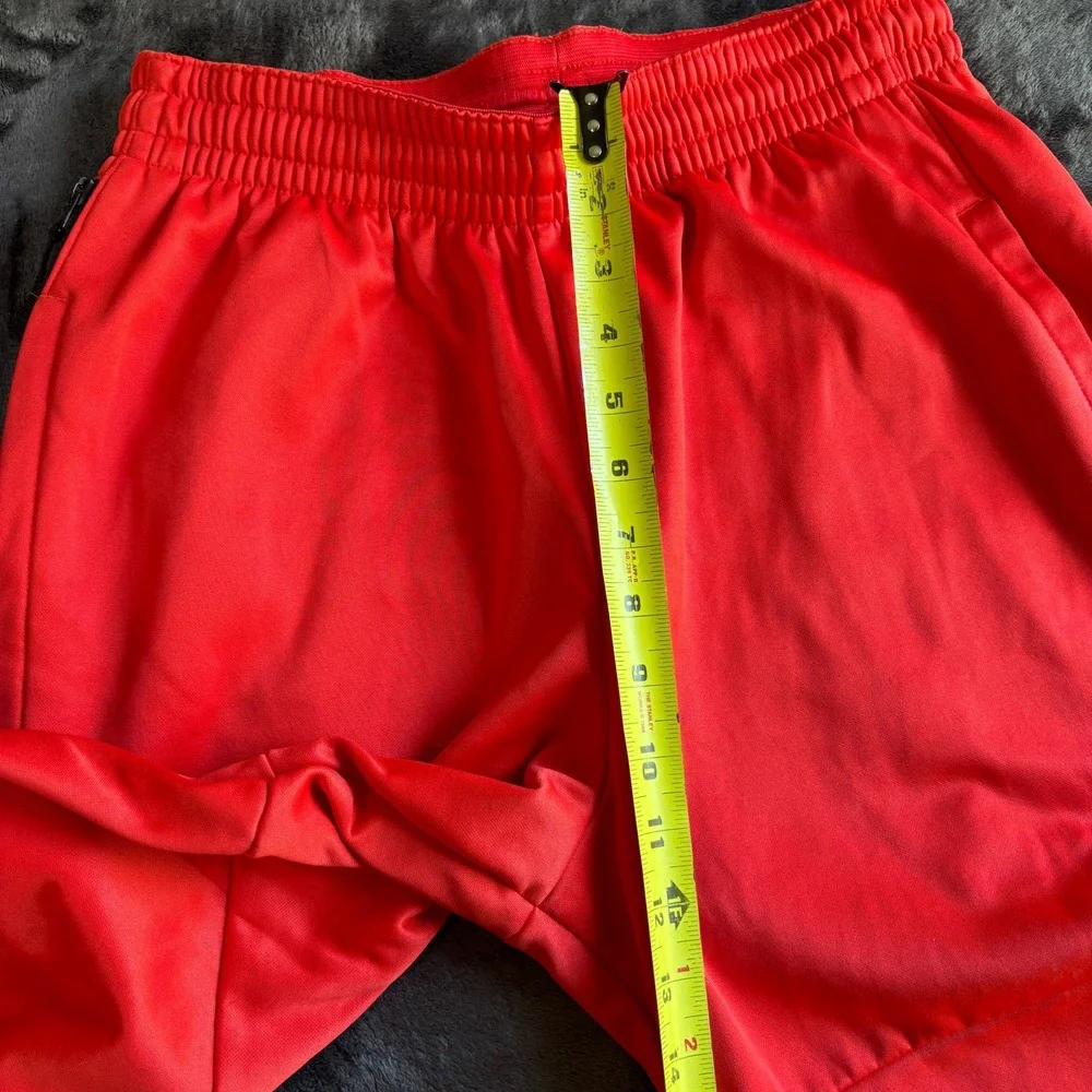 Nike Mens Polyester Therma-FIT Joggers Athletic Streetwear M Red Black